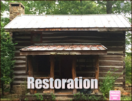 Historic Log Cabin Restoration  Ellerbe, North Carolina